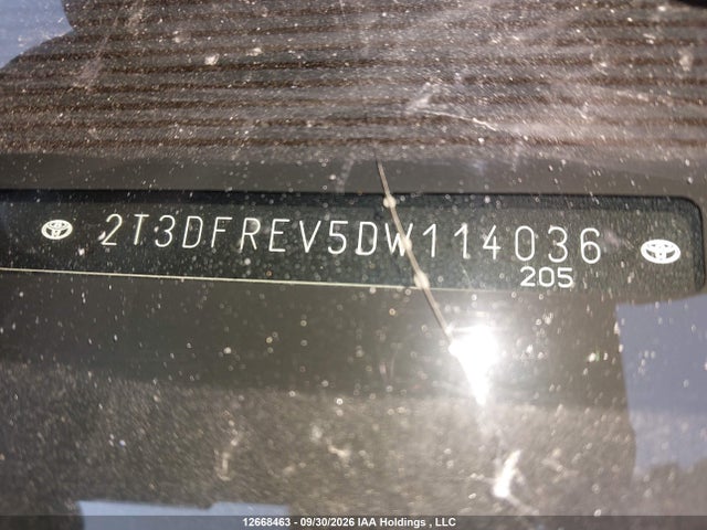 2013 Toyota Rav4 Limited მანქანა იყიდება აუქციონზე, vin: 2T3DFREV5DW114036, აუქციონის ნომერი: 12668463