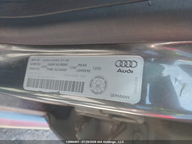 Aukcja sprzedaży 2004 Audi Rs6 4.2, vin: WUAPV54B24N901231, numer aukcji: 12668493
