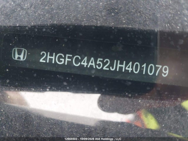 Aukcja sprzedaży 2018 Honda Civic Lx, vin: 2HGFC4A52JH401079, numer aukcji: 12668503