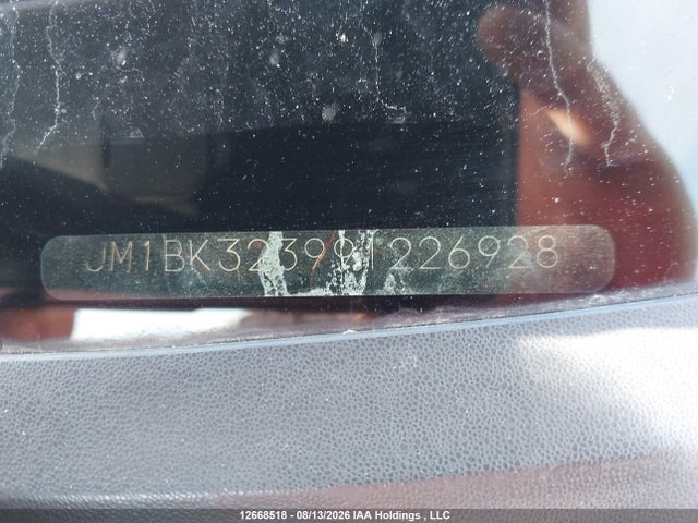 Aukcja sprzedaży 2009 Mazda Mazda3 Gt, vin: JM1BK323991226928, numer aukcji: 12668518