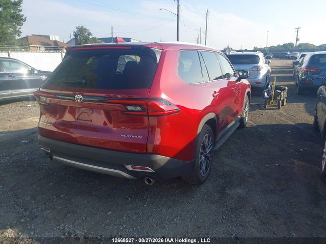 12668527 :رقم المزاد ، 5TDADAB59RS010186 vin ، 2024 Toyota Grand Highlander Hybrid Platinum مزاد بيع