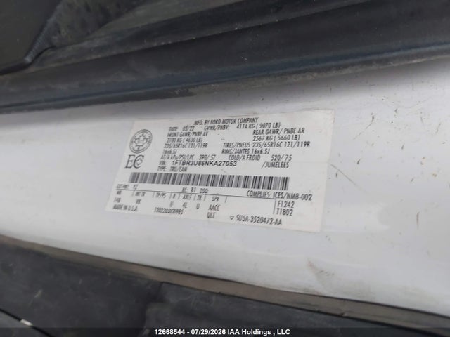 Ford Transit T-250 2022 1FTBR3U86NKA27053 Image 9