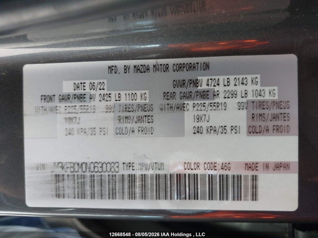 Mazda Cx-5 Preferred 2022 JM3KFBCM0N0630083 Image 9