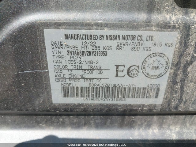 Nissan Sentra Sr/sr Midnight Edition 2022 3N1AB8DV2NY319953 Image 9