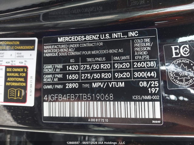 4JGFB4FB7TB519068 Mercedes-Benz Gle 350 4matic