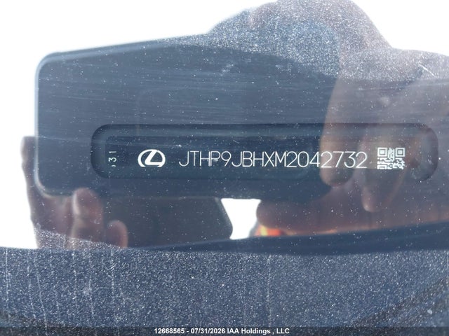 2021 Lexus Ux 250h მანქანა იყიდება აუქციონზე, vin: JTHP9JBHXM2042732, აუქციონის ნომერი: 12668565