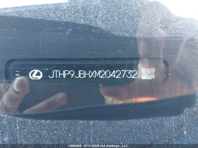 2021 Lexus Ux 250h მანქანა იყიდება აუქციონზე, vin: JTHP9JBHXM2042732, აუქციონის ნომერი: 12668565
