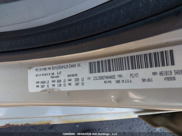 Aukcja sprzedaży 2007 Chrysler Sebring Touring, vin: 1C3LC56R27N640025, numer aukcji: 12668606