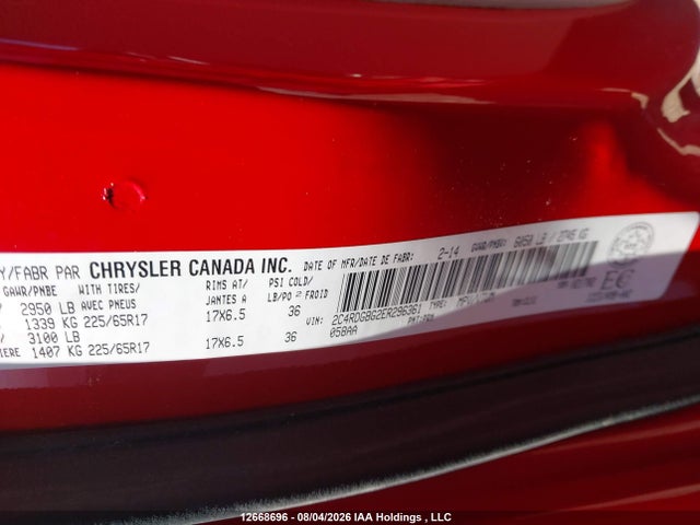 Aukcja sprzedaży 2014 Dodge Grand Caravan Se, vin: 2C4RDGBG2ER296361, numer aukcji: 12668696
