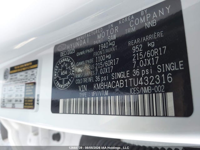 Hyundai Kona Essential Awd 2026 KM8HACAB1TU432316 Image 9