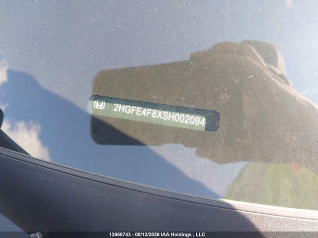 2HGFE4F8XSH002094 Honda Civic
