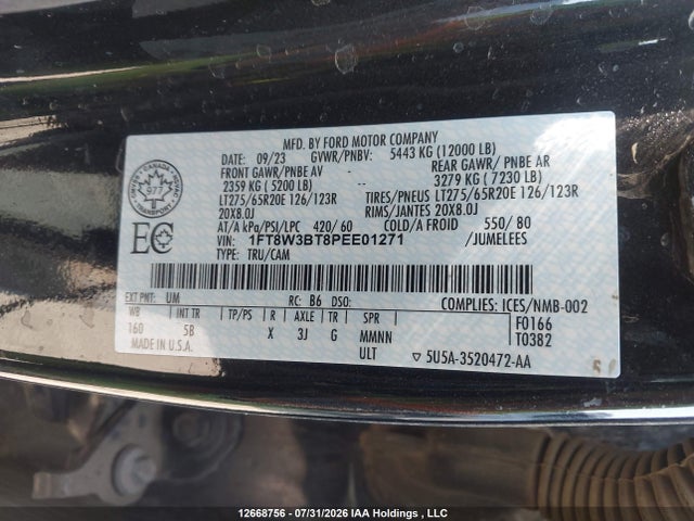 Ford F350 Super Duty 2023 1FT8W3BT8PEE01271 Image 9