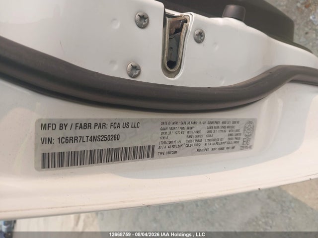 RAM 1500 Classic Slt 2022 1C6RR7LT4NS250260 Image 9