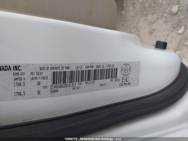 Dodge Grand Caravan Se 2016 2C4RDGBG3GR161912 Image 9