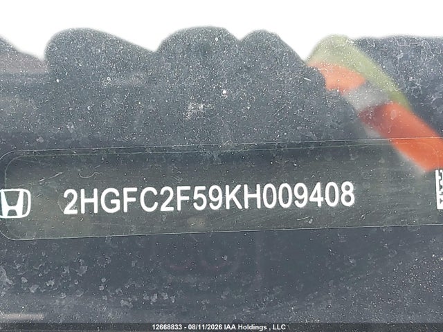 Honda Civic 2019 2HGFC2F59KH009408 Image 20