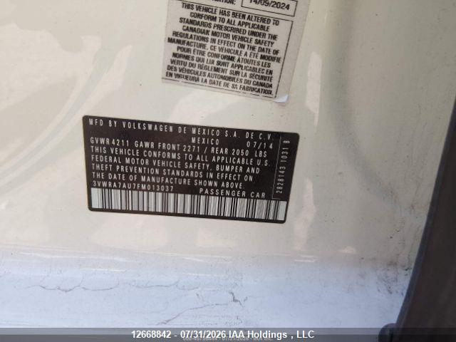 3VWRA7AU7FM013037 Volkswagen Golf Tdi