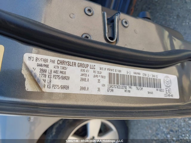 Продаж на аукціоні авто 2012 Ram 1500 Slt, vin: 1C6RD7GT0CS122782, номер лоту: 12662146