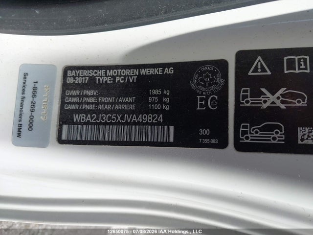 Aukcja sprzedaży 2018 Bmw 2 Series, vin: WBA2J3C5XJVA49824, numer aukcji: 12650075