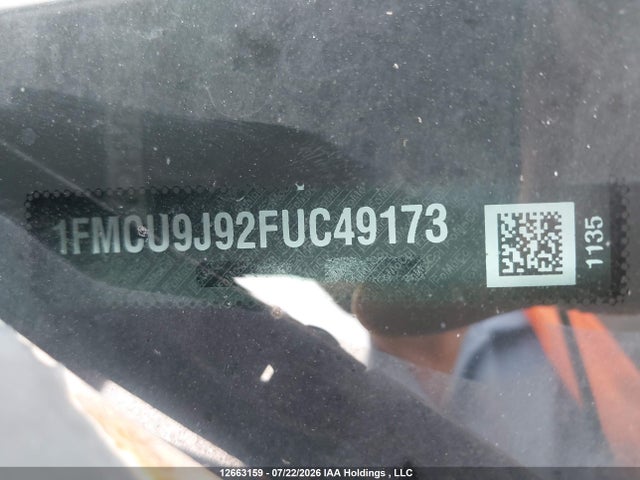 Продажа на аукционе авто 2015 Ford Escape Titanium, vin: 1FMCU9J92FUC49173, номер лота: 12663159