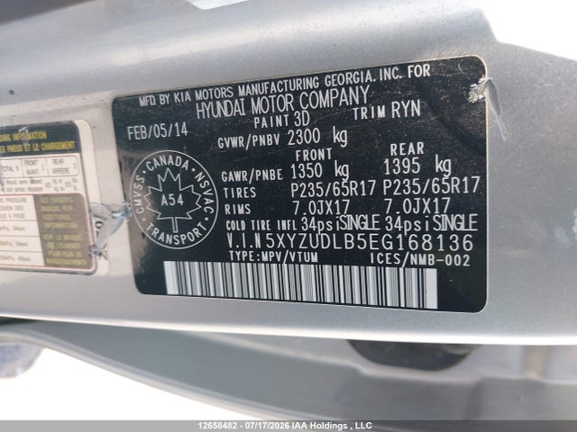 Продаж на аукціоні авто 2014 Hyundai Santa Fe Sport 2.4 Premium, vin: 5XYZUDLB5EG168136, номер лоту: 12658482
