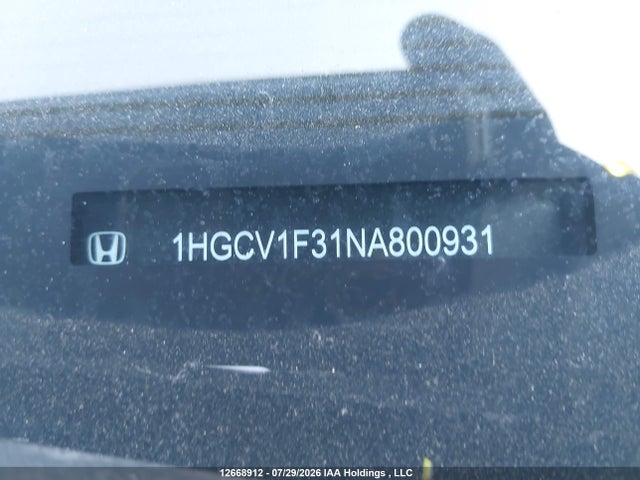 Продаж на аукціоні авто 2022 Honda Accord Sport 1.5t, vin: 1HGCV1F31NA800931, номер лоту: 12668912