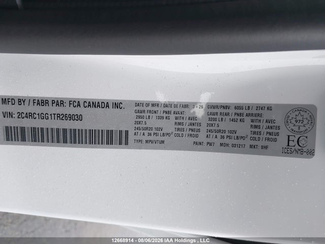 Chrysler Pacifica Limited 2026 2C4RC1GG1TR269030 Image 17