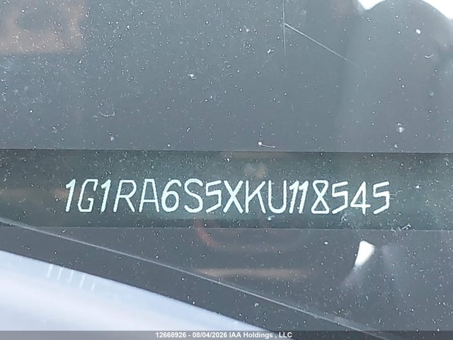 12668926 :رقم المزاد ، 1G1RA6S5XKU118545 vin ، 2019 Chevrolet Volt Lt مزاد بيع