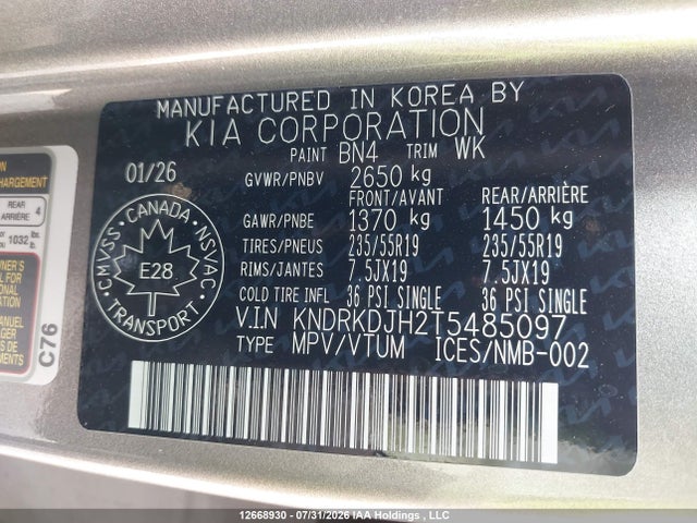 KIA Sorento Phev Lx 2026 KNDRKDJH2T5485097 Image 9