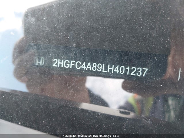 Honda Civic 2020 2HGFC4A89LH401237 Image 9