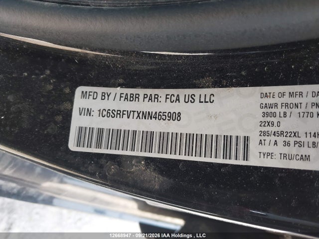 RAM 1500 Sport 2022 1C6SRFVTXNN465908 Image 9
