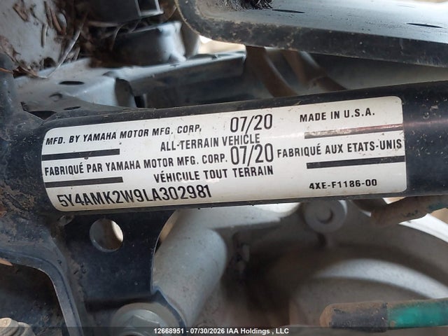 Yamaha Yfm700 G 2020 5Y4AMK2W9LA302981 Image 12