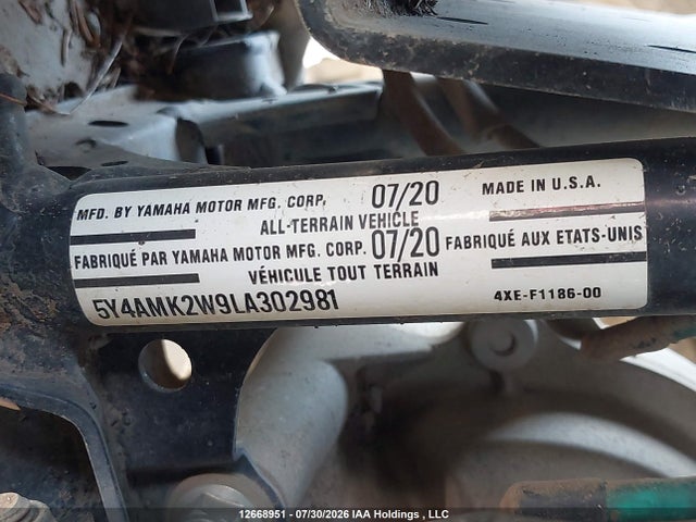Yamaha Yfm700 G 2020 5Y4AMK2W9LA302981 Image 13