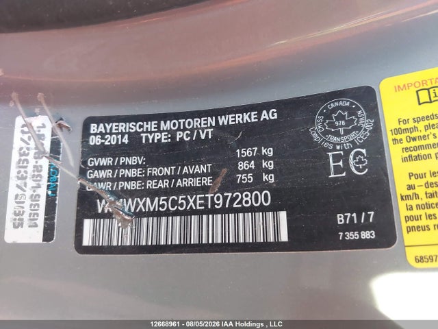 Mini Cooper 2014 WMWXM5C5XET972800 Image 9