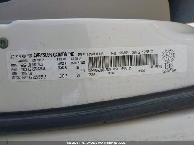 Aukcja sprzedaży 2011 Dodge Grand Caravan Express, vin: 2D4RN4DG3BR647527, numer aukcji: 12668984