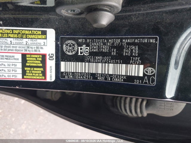 Toyota Corolla S 2015 2T1BURHE0FC465751 Image 20