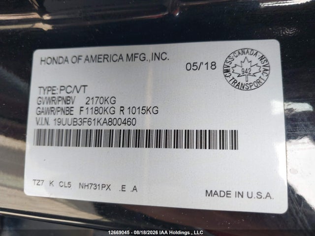 Acura TLX 2019 19UUB3F61KA800460 Image 9
