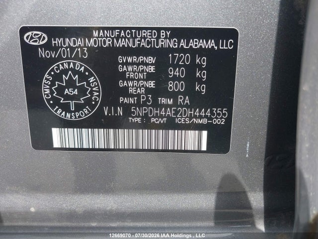 Aukcja sprzedaży 2013 Hyundai Elantra Gl, vin: 5NPDH4AE2DH444355, numer aukcji: 12669070