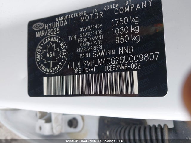 Продажа на аукционе авто 2025 Hyundai Elantra Sel Sport, vin: KMHLM4DG2SU009807, номер лота: 12669081
