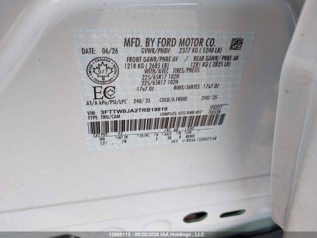 Ford Maverick 2026 3FTTW8JA2TRB19819 Image 9