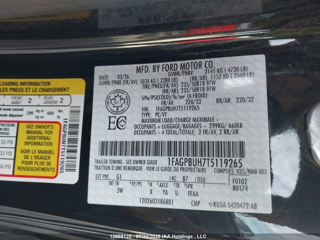 Ford Mustang 2026 1FAGP8UH7T5119265 Image 9