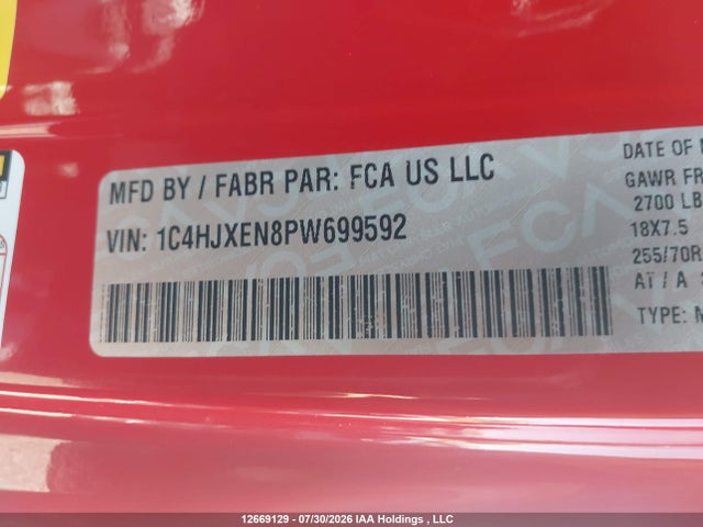 1C4HJXEN8PW699592 Jeep Wrangler 4-door Sahara Altitude