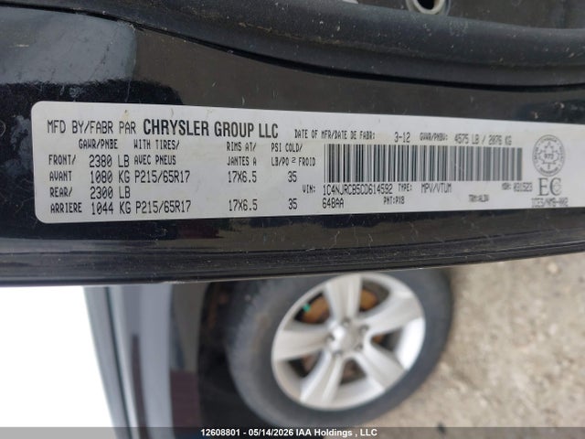 12608801 :رقم المزاد ، 1C4NJRCB5CD614592 vin ، 2012 Jeep Patriot Limited مزاد بيع
