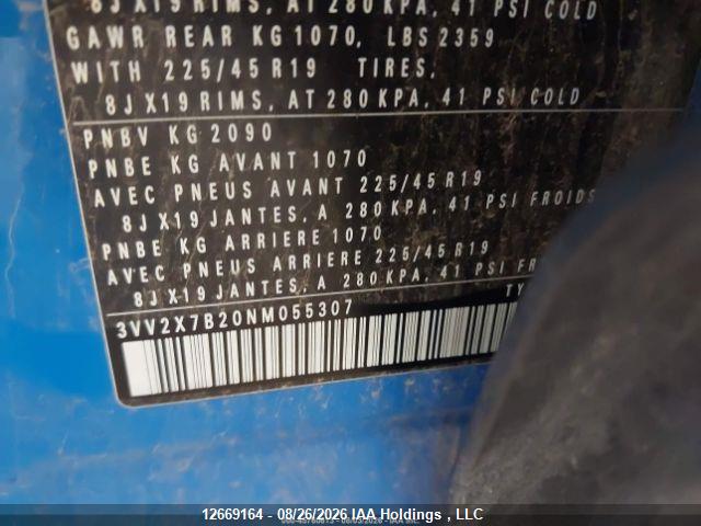 3VV2X7B20NM055307 Volkswagen TAOS SEL