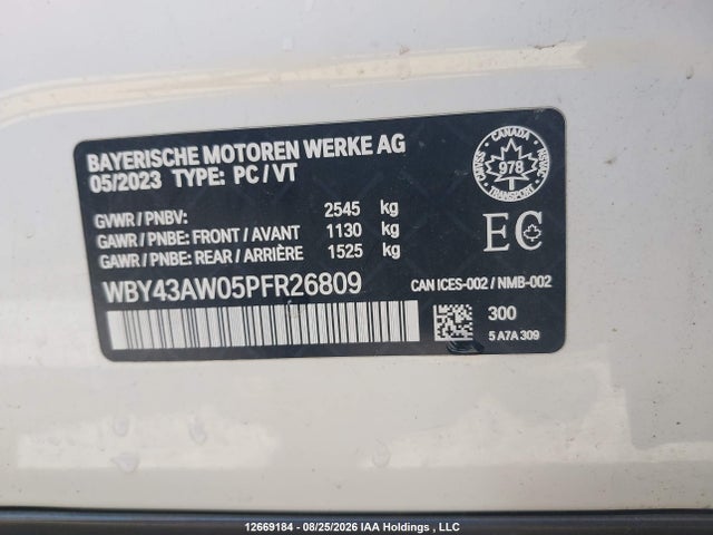 WBY43AW05PFR26809 BMW I4 Edrive 35
