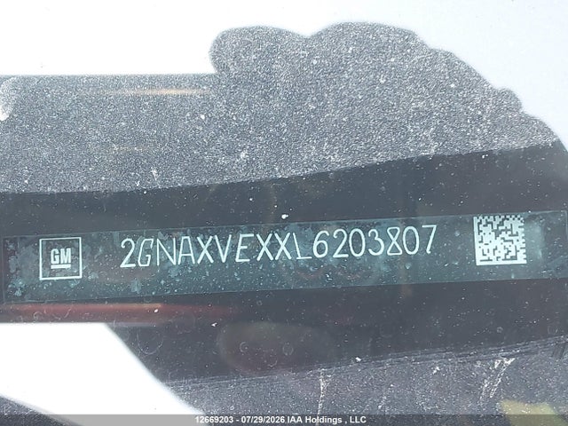 2GNAXVEXXL6203807 Chevrolet EQUINOX LT