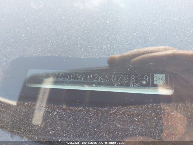 5TDJGRFH2KS076899 Toyota Highlander Hybrid Hybrid