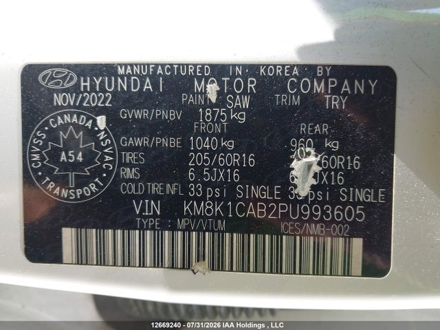 Hyundai Kona Essential 2023 KM8K1CAB2PU993605 Image 22