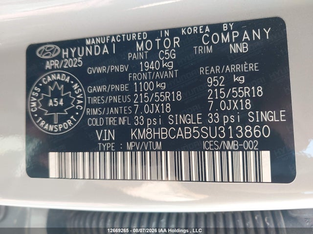 Hyundai Kona Sel 2025 KM8HBCAB5SU313860 Image 9