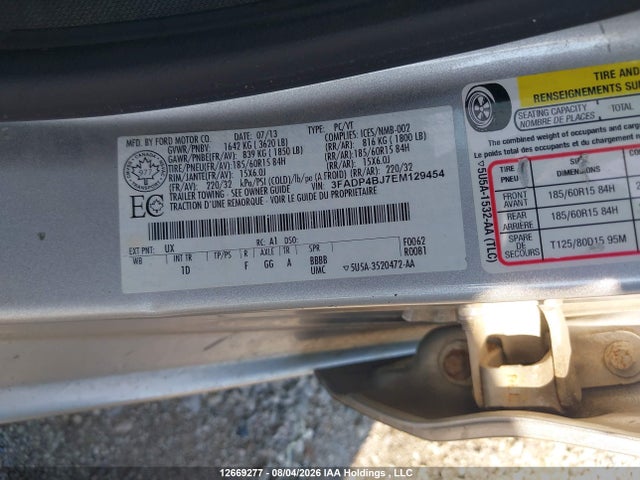 Ford Fiesta 2014 3FADP4BJ7EM129454 Image 9