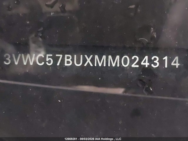 Aukcja sprzedaży 2021 Volkswagen Jetta, vin: 3VWC57BUXMM024314, numer aukcji: 12669281